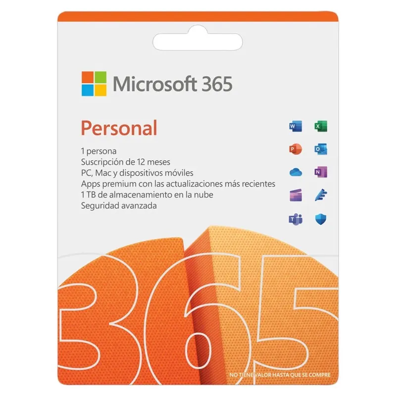 Microsoft Office 365 Personal 1 año PC/Mac